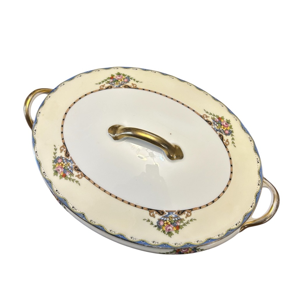 Antique Replacement China 1920s Noritake Round Covered Vegetable Bowl in Mariana - Picture 2 of 12